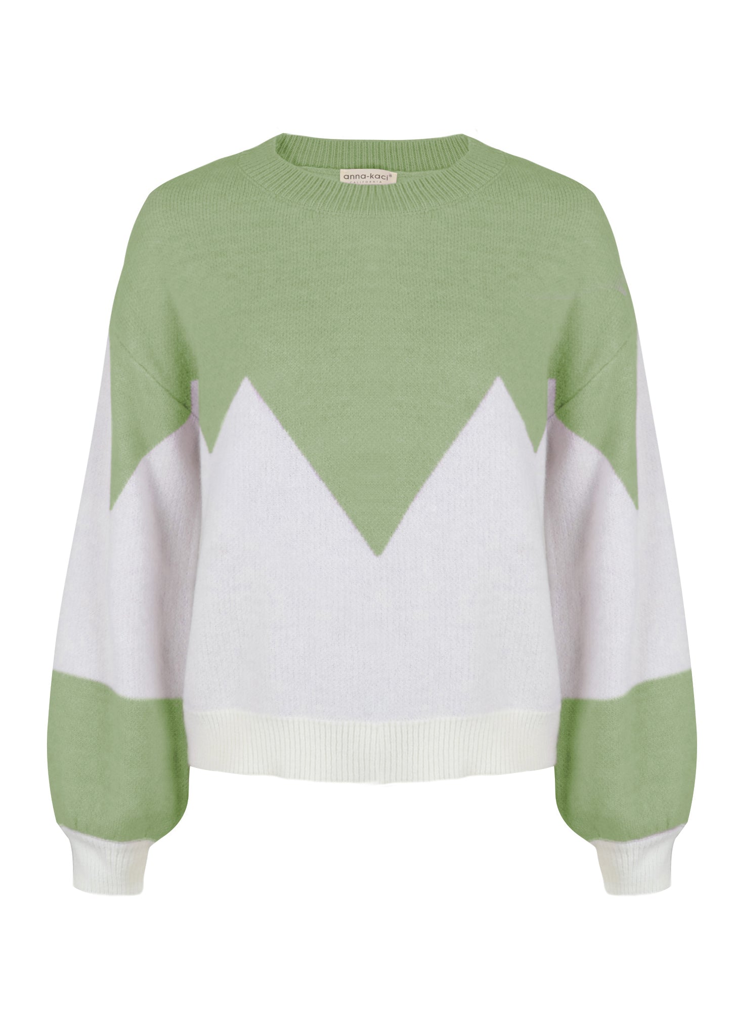 Drop Shoulder Color Block Sweater