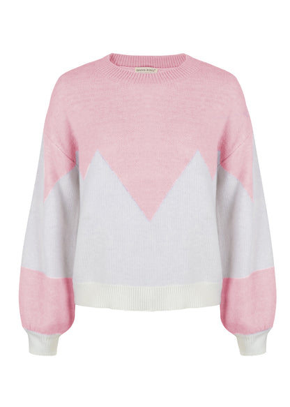 Drop Shoulder Color Block Sweater