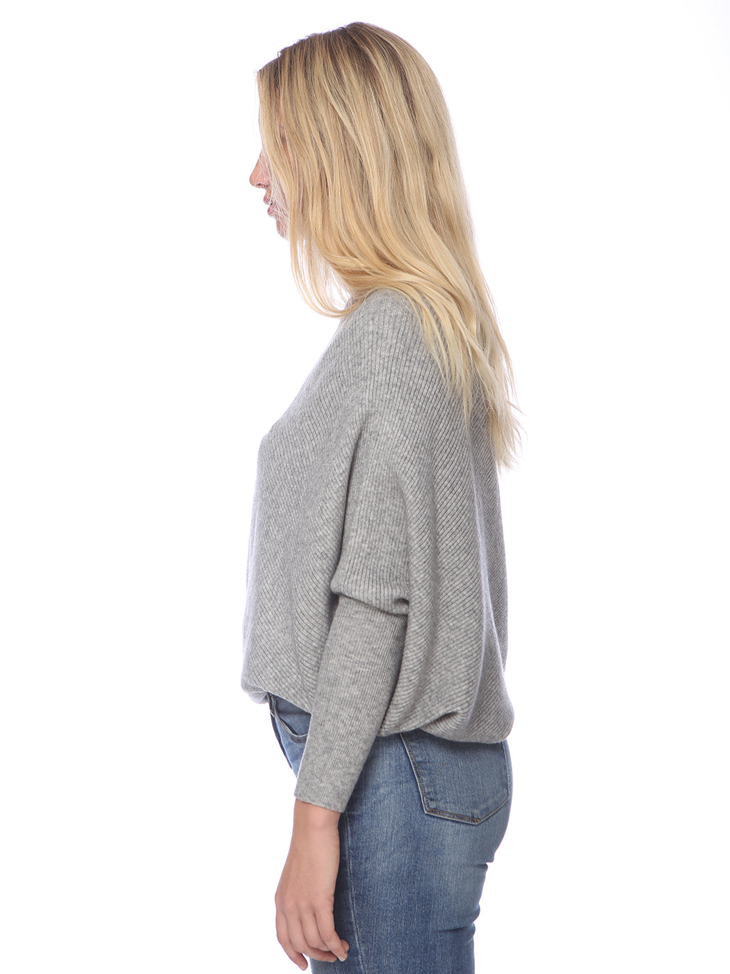 Off Shoulder Knit Batwing Sweater