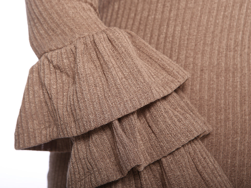 Off Shoulder Flounce Sleeve Mini Dress