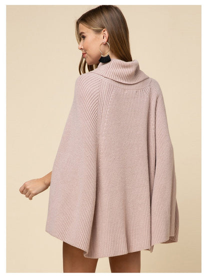 Cape Knit Cowl Neck Sweater