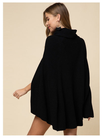 Cape Knit Cowl Neck Sweater