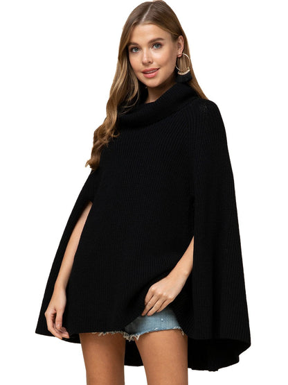 Cape Knit Cowl Neck Sweater