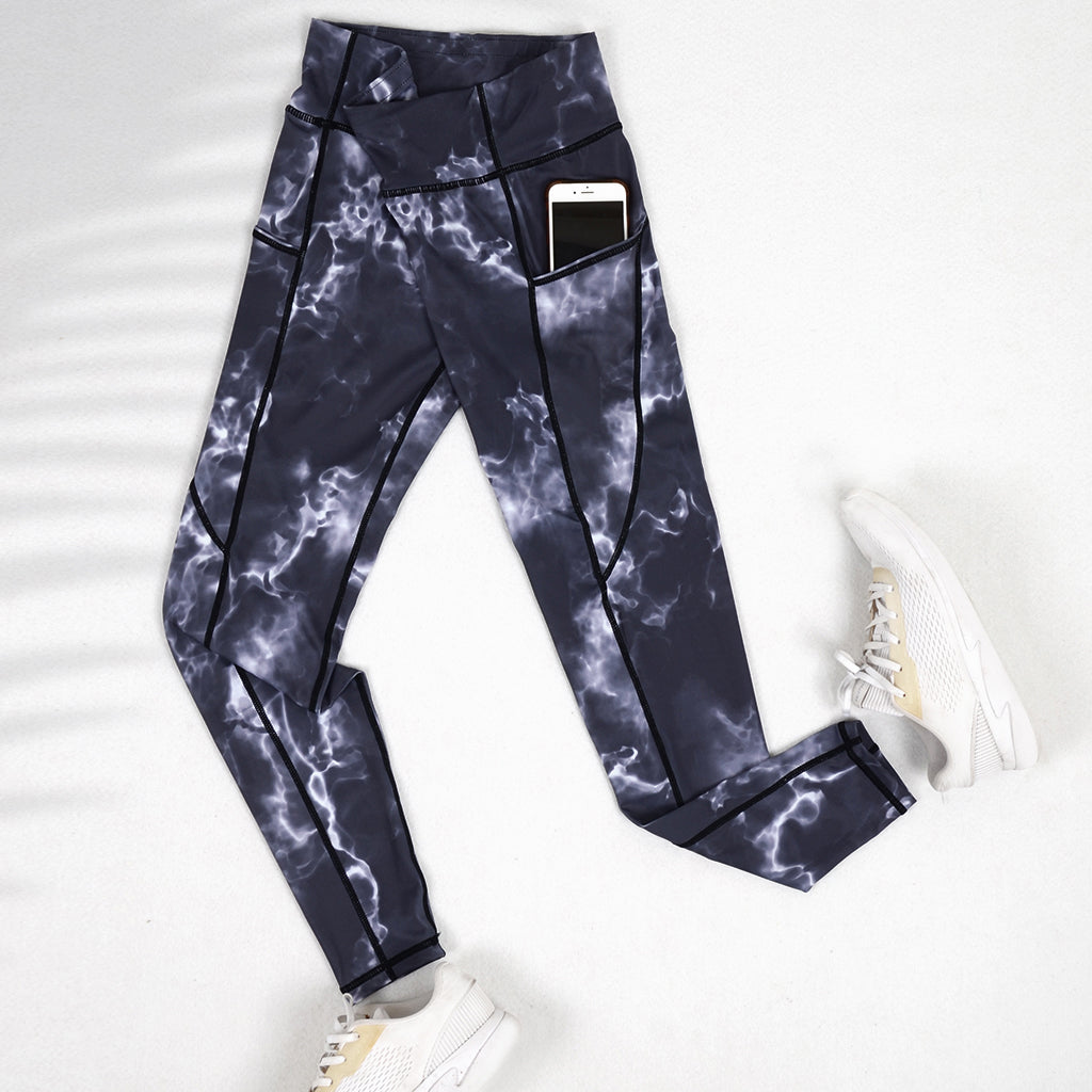 Medias de camuflaje con bolsillos laterales 