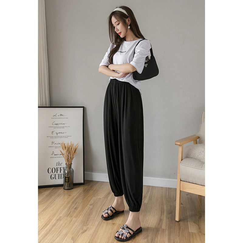 Casual Wide Leg Cropped Pant