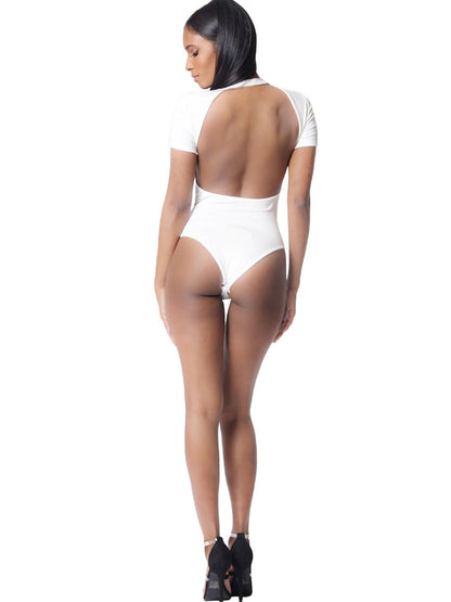 Body con cuello redondo y espalda abierta