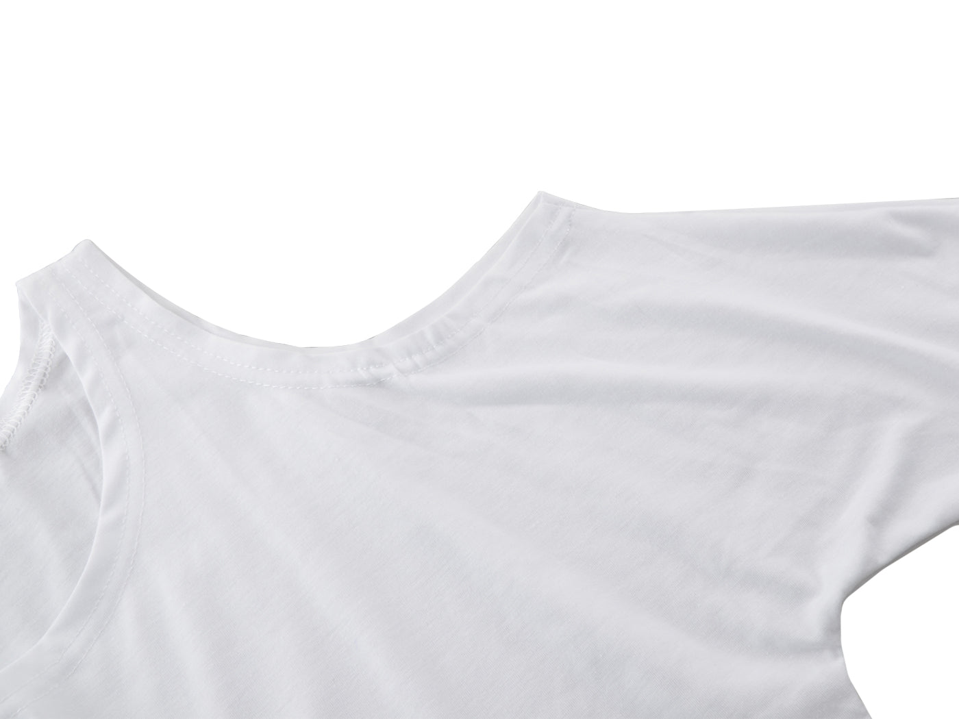 Camiseta larga con corte en los hombros