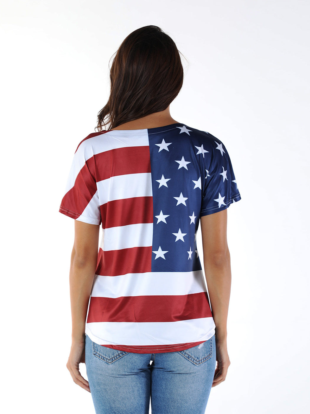 Top con cuello en V All American Girl
