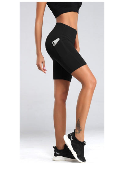 Pantalones cortos deportivos elásticos de secado rápido para fitness y yoga