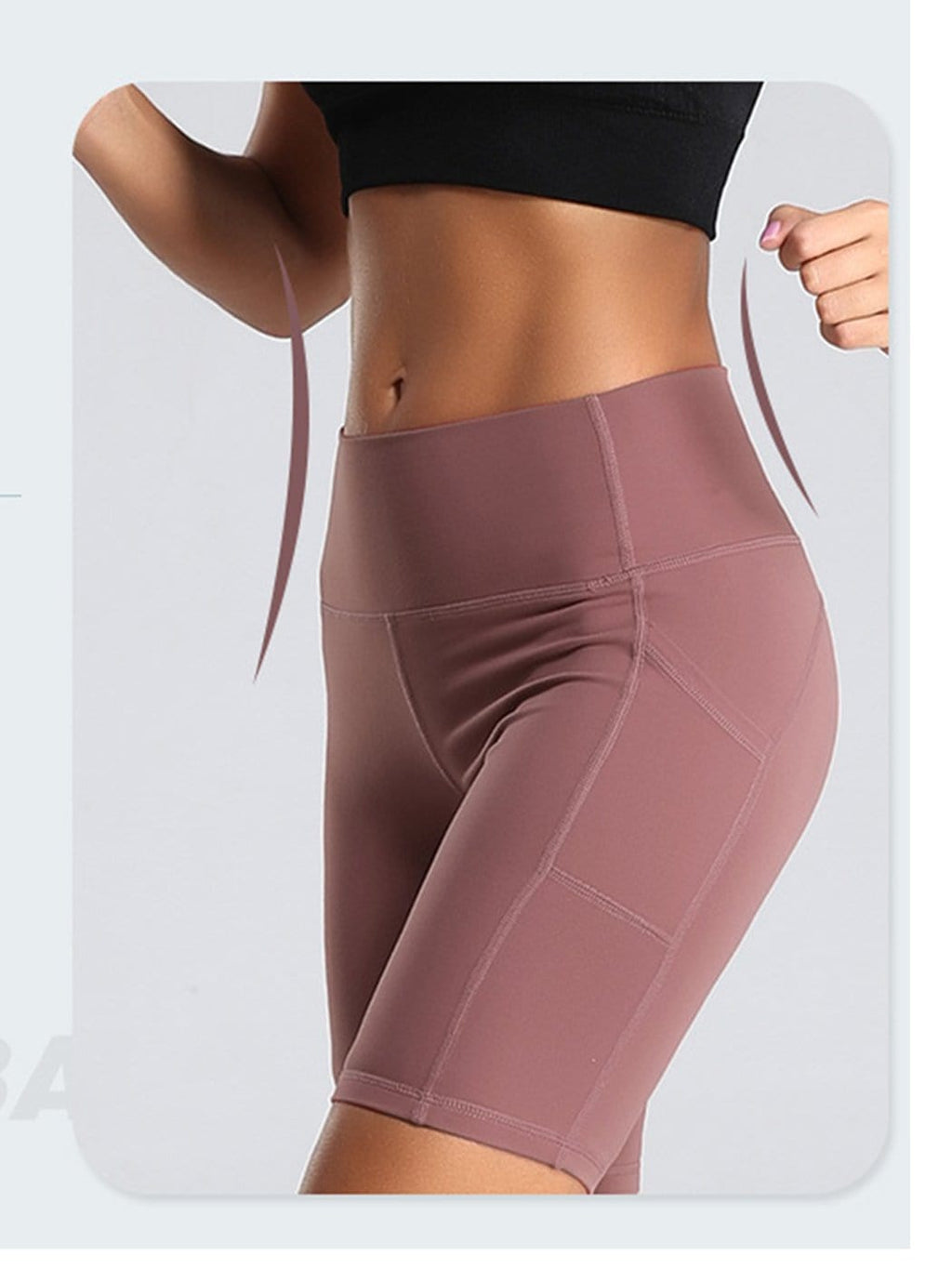 Pantalones cortos deportivos elásticos de secado rápido para fitness y yoga