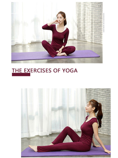Conjunto de yoga, fitness, danza y deportes con mangas 3/4