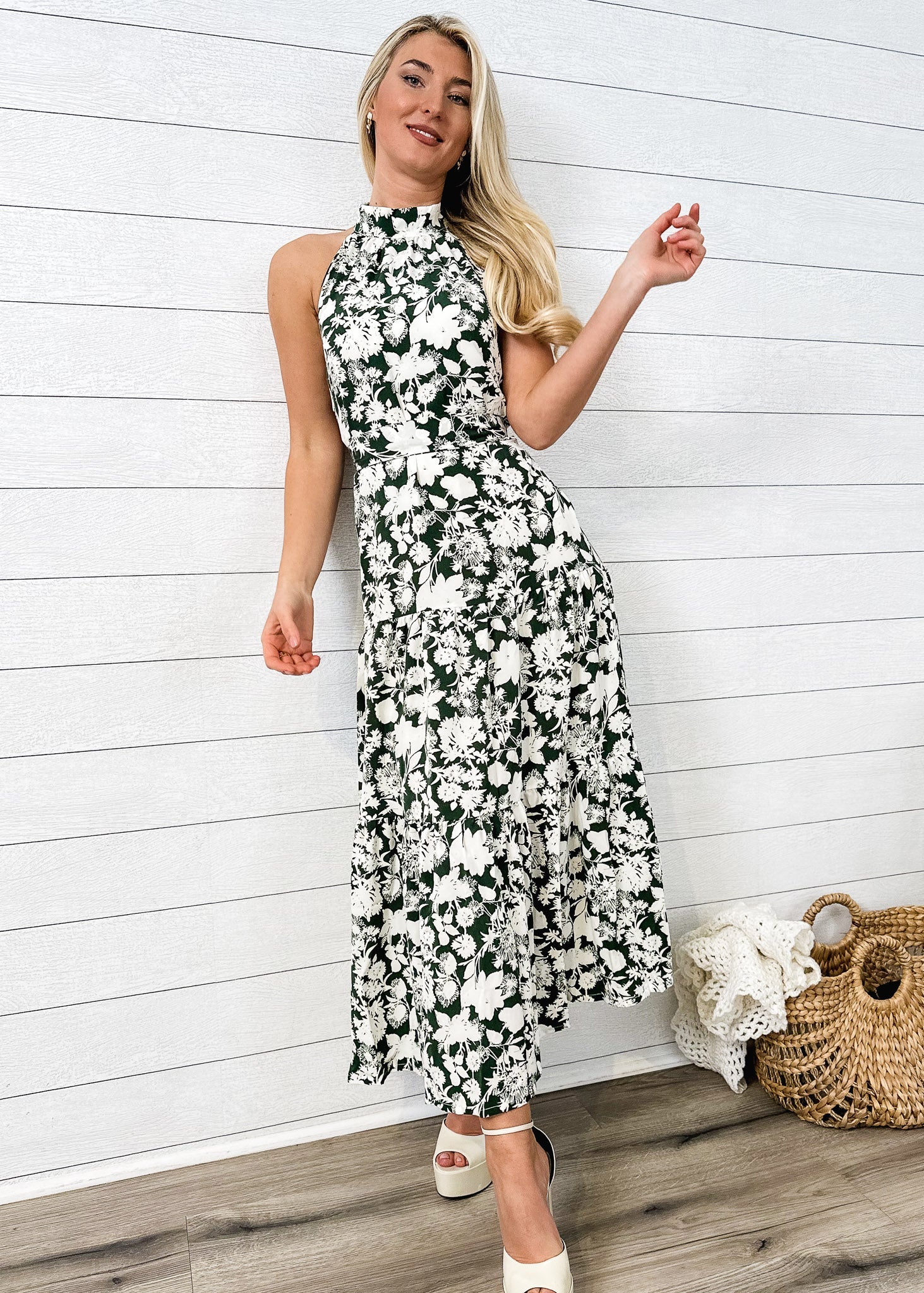 Halter Neck Tiered Summer Dress