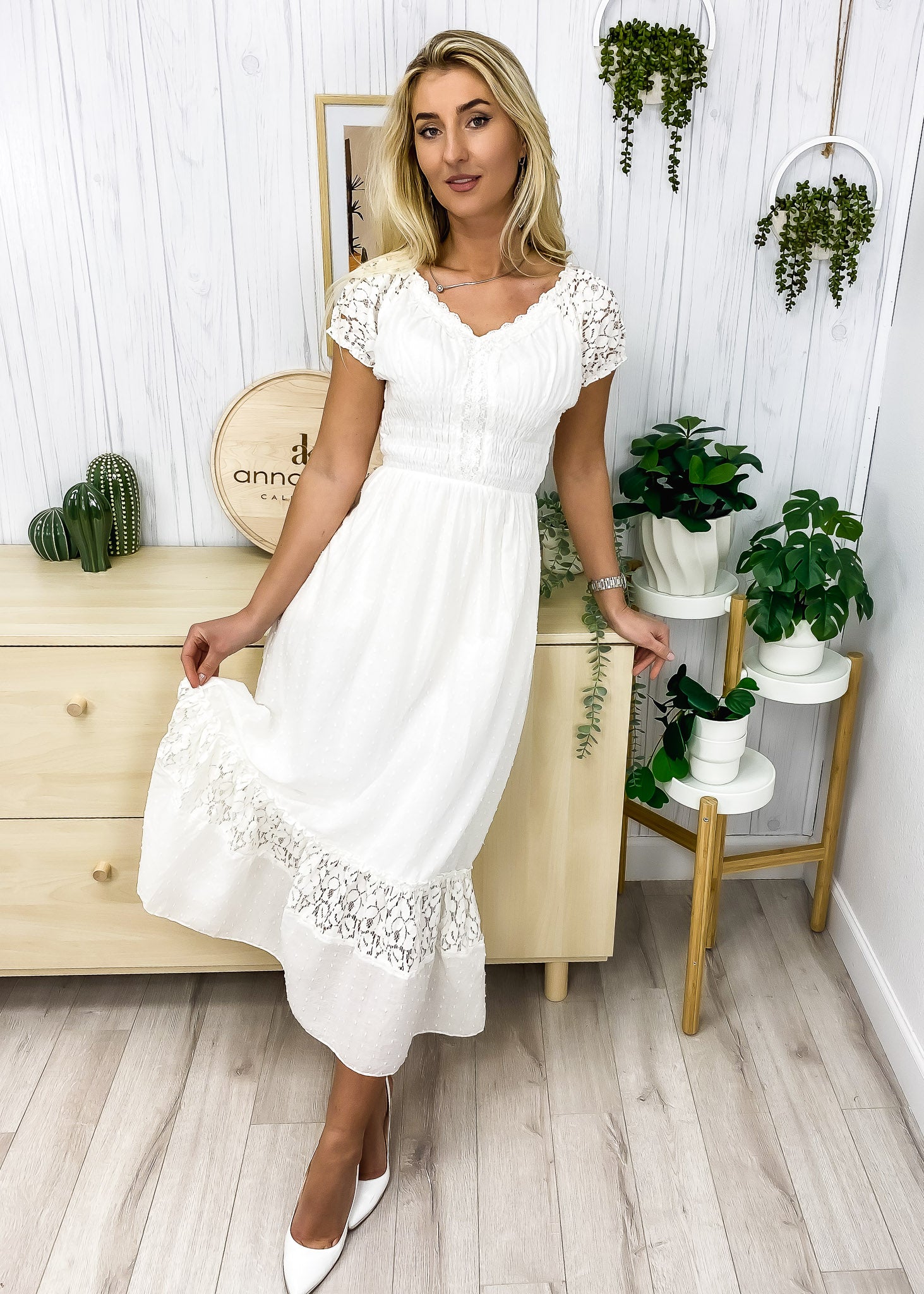 Anna-Kaci Renaissance Boho Lace Maxi Dress - Blue - XL Anna-Kaci Renaissance Boho Lace Maxi Dress - Blue - XL