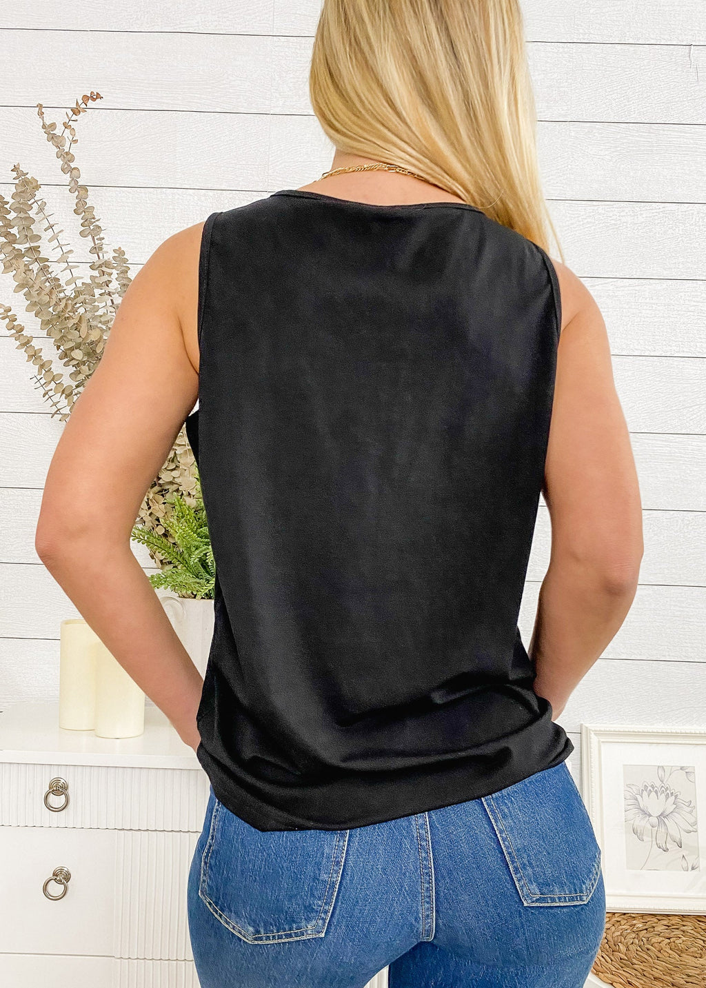 Camisetas sin mangas para uso informal, camisetas lisas con cuello redondo, camisetas de verano