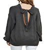 Love Tie Puffed Sleeve Sweater