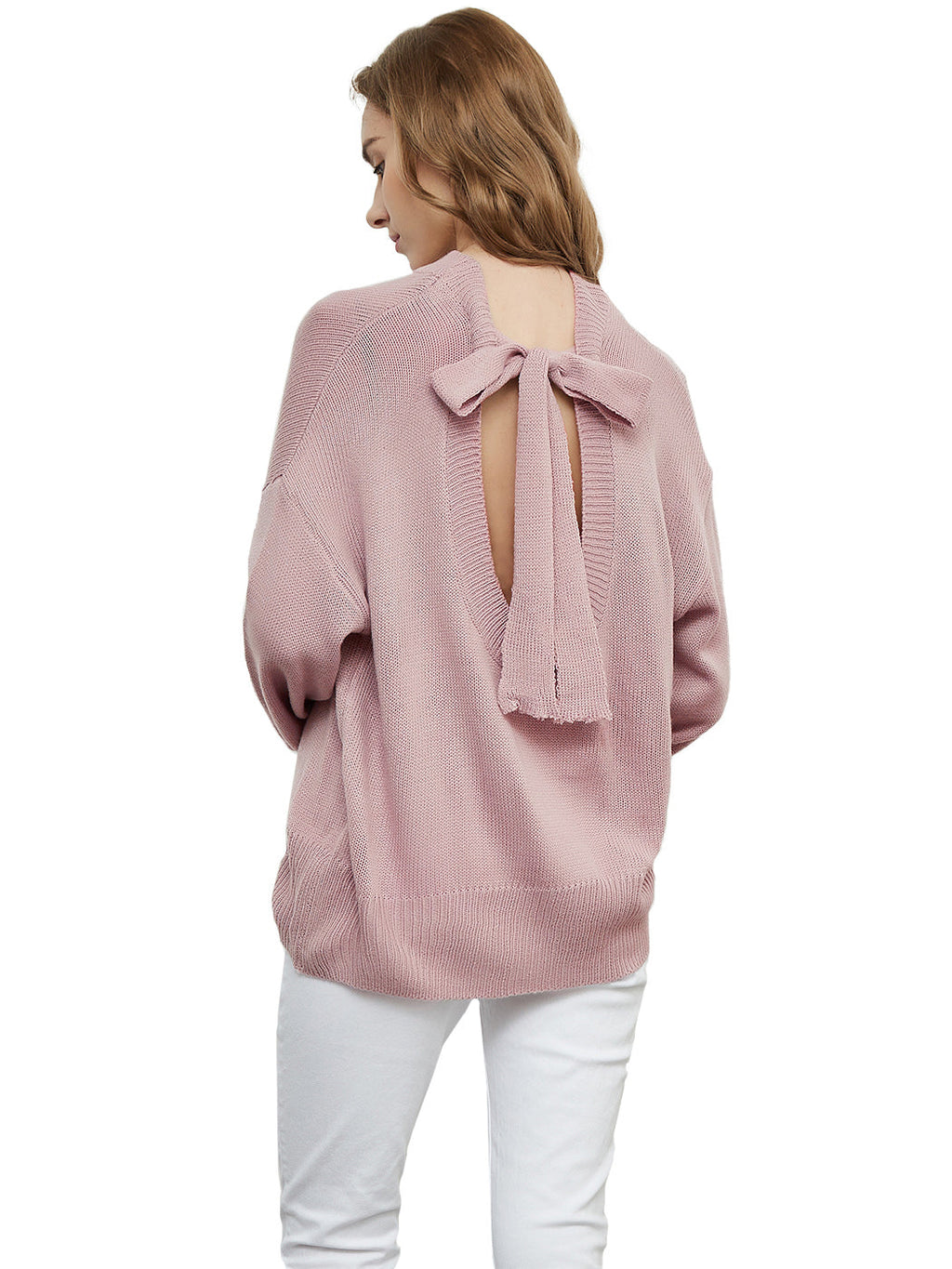 Love Tie Puffed Sleeve Sweater
