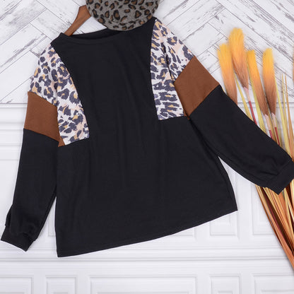 Suéter de punto con estampado de leopardo