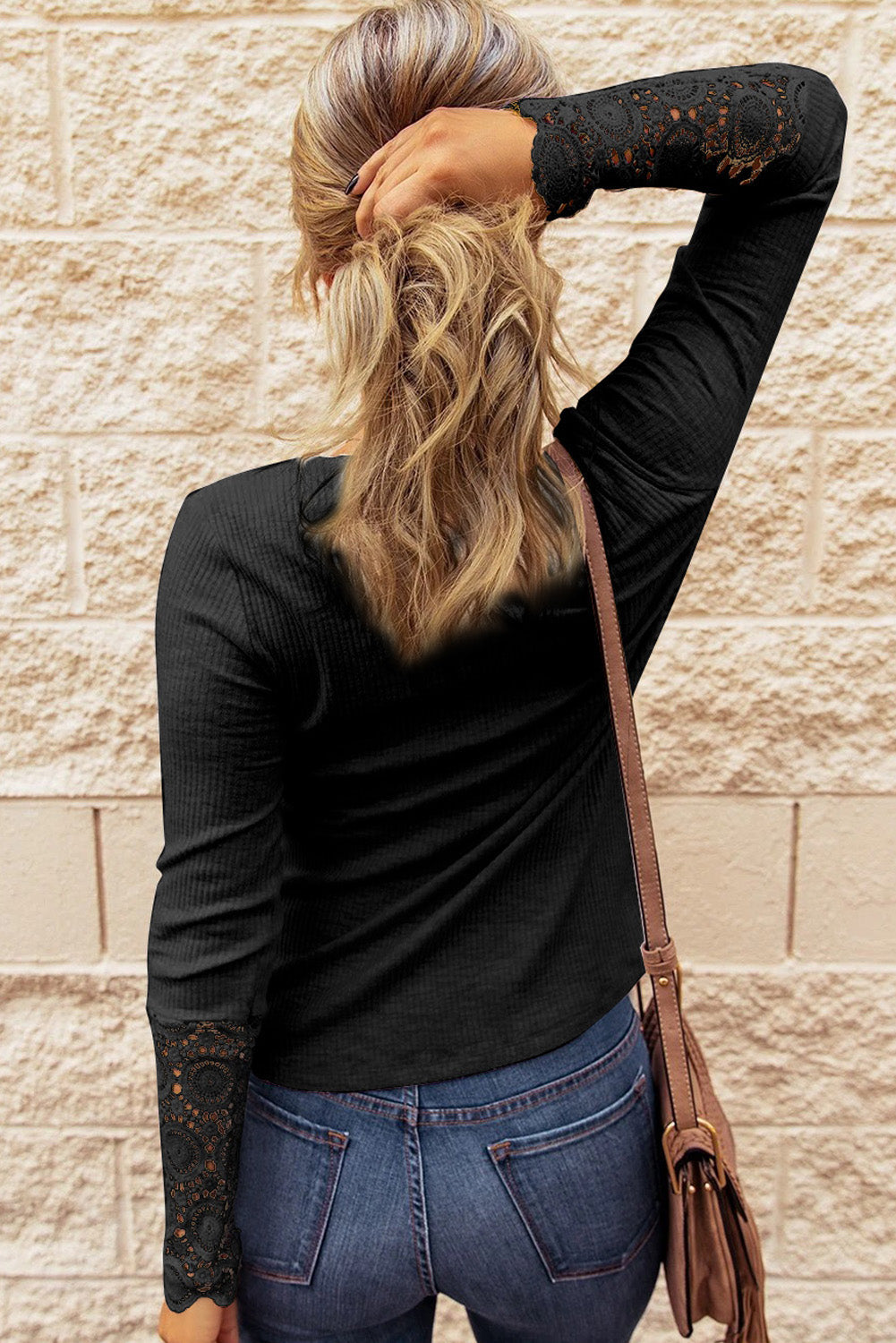 Crochet Lace Detail Shirt
