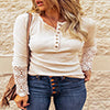 Crochet Lace Detail Shirt