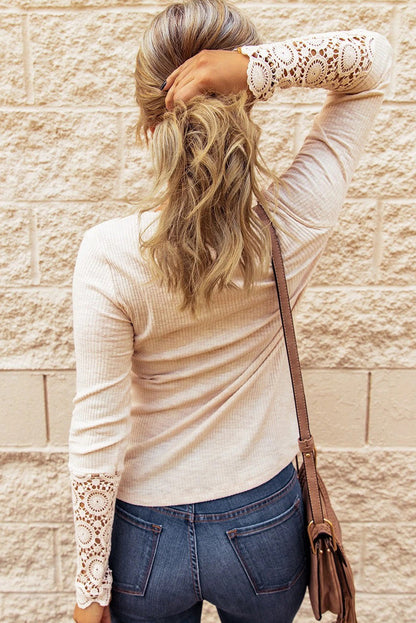 Crochet Lace Detail Shirt