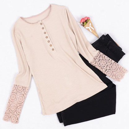 Crochet Lace Detail Shirt