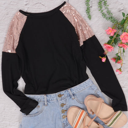 Sequin Shoulder Detail Sweater