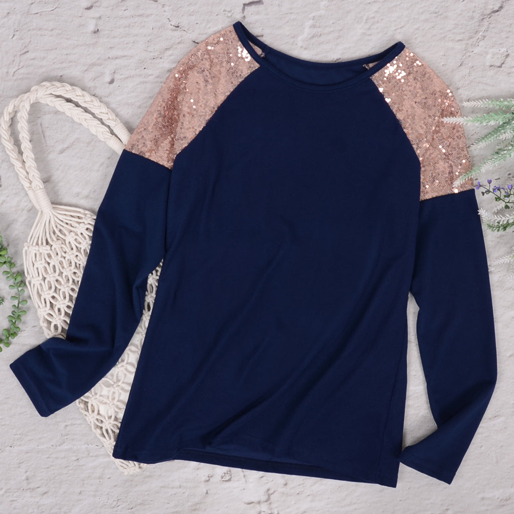 Sequin Shoulder Detail Sweater