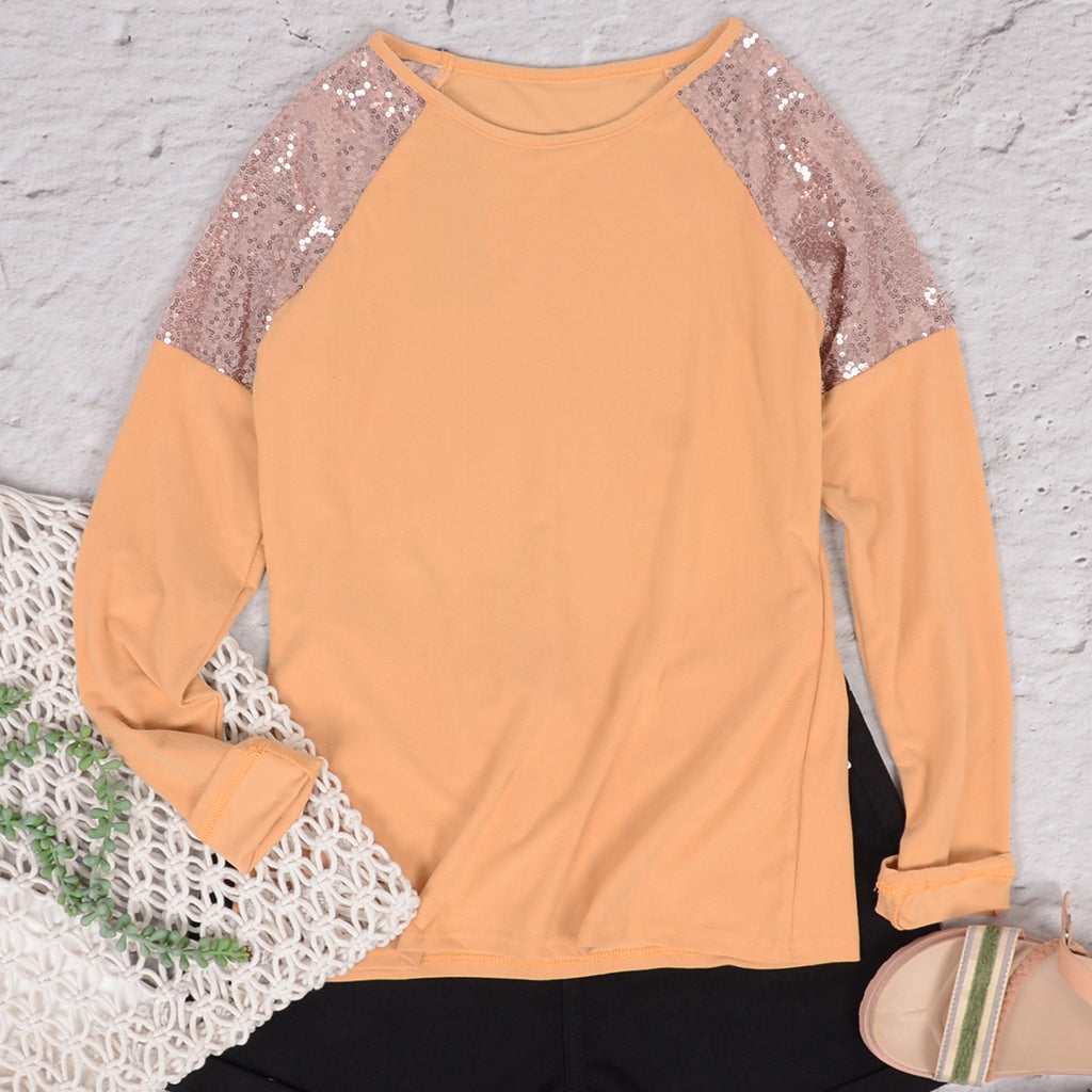 Sequin Shoulder Detail Sweater