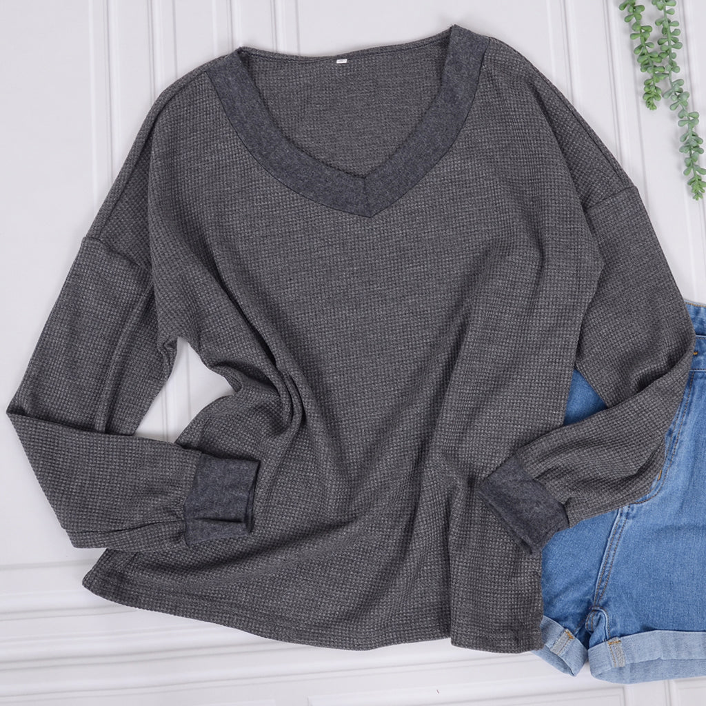Asymmetric Neck One Shoulder Sweater