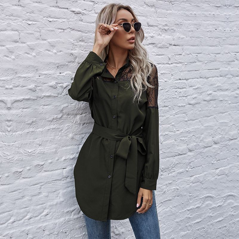 Mandarin Collar Button Down Blouse