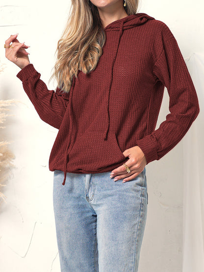 Sudadera con capucha de gran tamaño y tejido de gofre