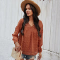 Clip-Dot Gathered Blouse
