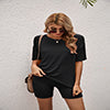 Conjunto de camiseta y pantalones cortos de ciclista de color liso 
