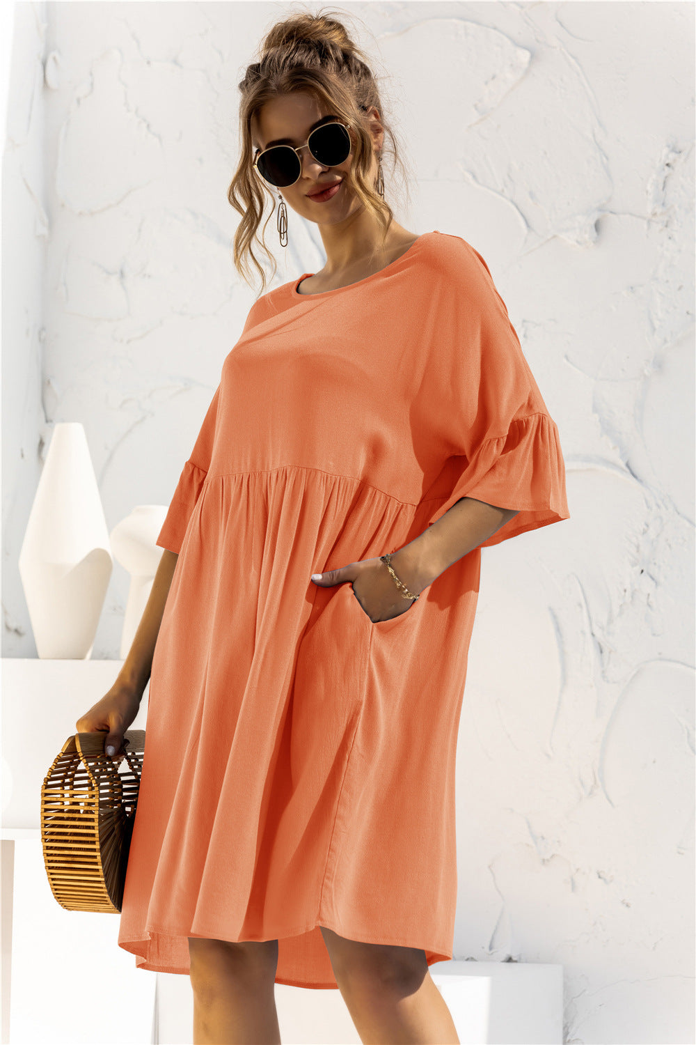 Vestido túnica con bolsillos Let's Lounge
