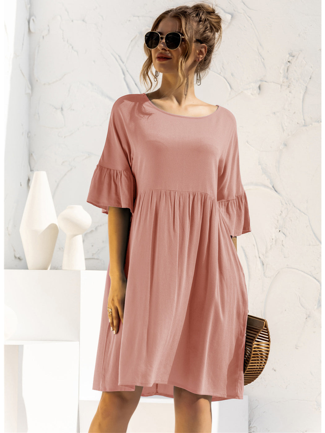 Vestido túnica con bolsillos Let's Lounge