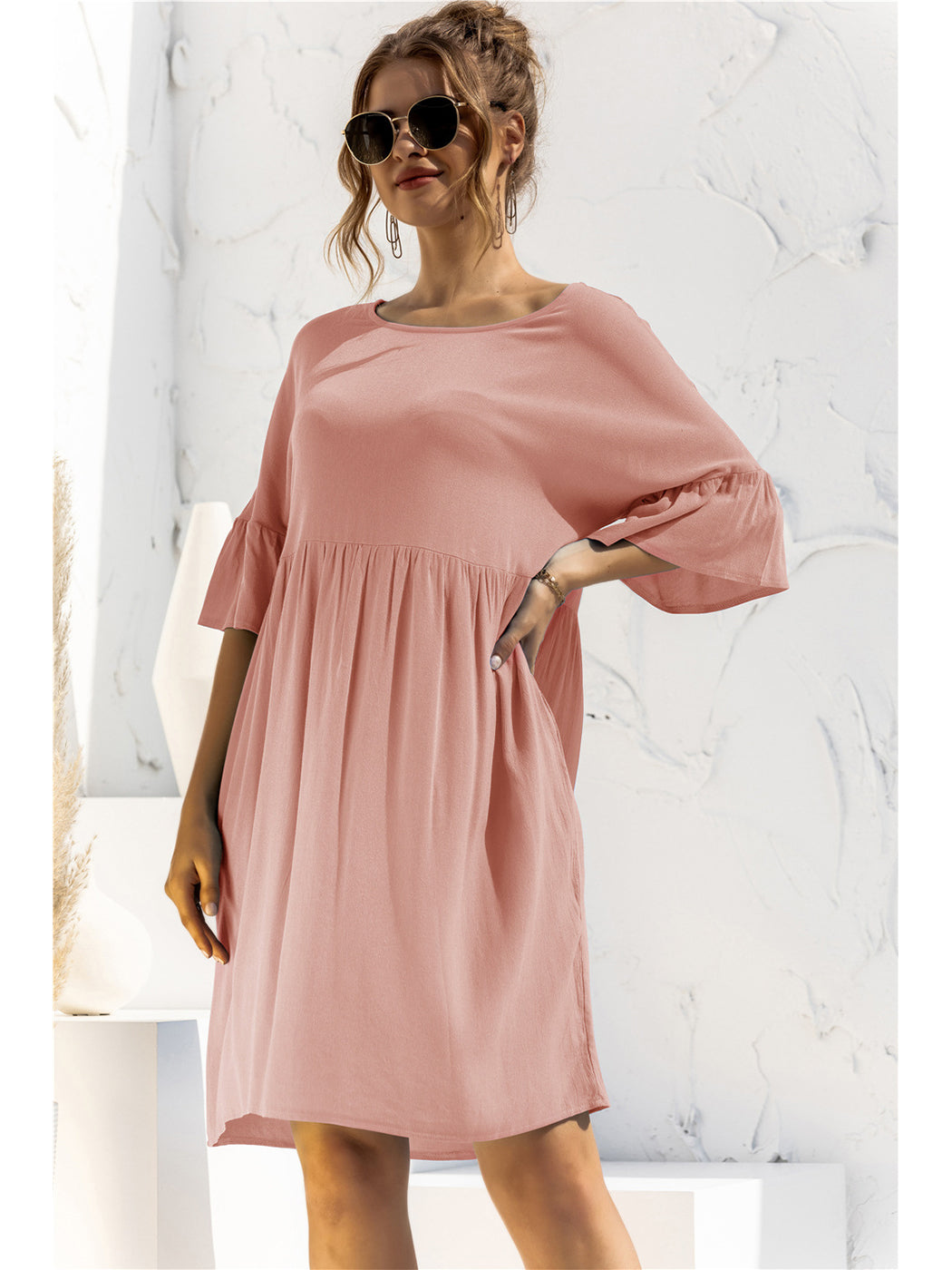 Vestido túnica con bolsillos Let's Lounge