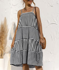 Striped Spring Ruffle Babydoll Dress