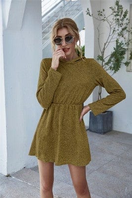 Vestido ligero de manga larga con capucha para primavera
