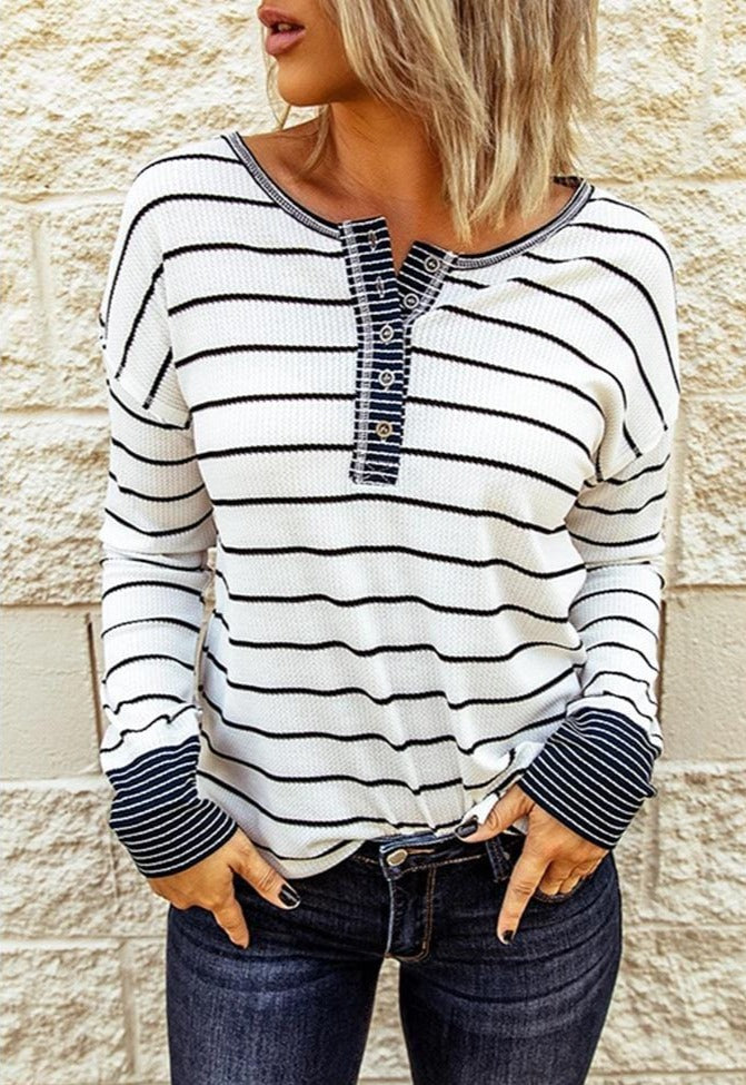 Stripped Spring Henley