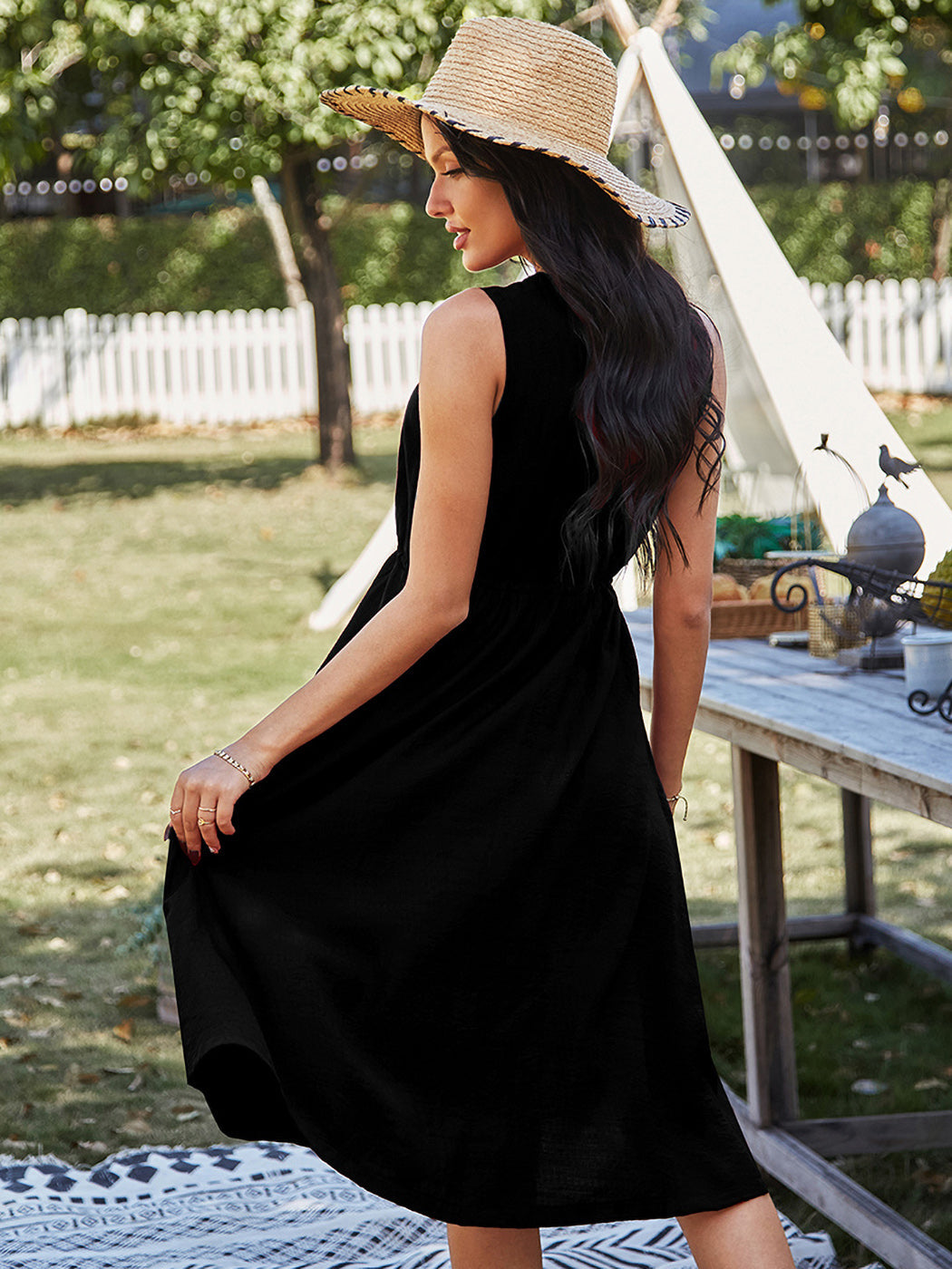 Button Down Adjustable Dress