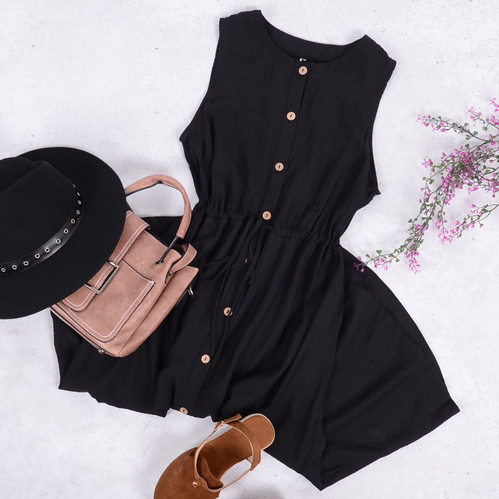 Button Down Adjustable Dress