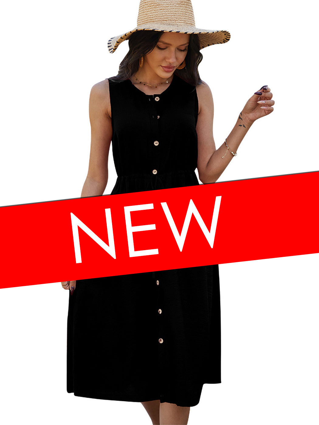Button Down Adjustable Dress