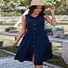 Button Down Adjustable Dress