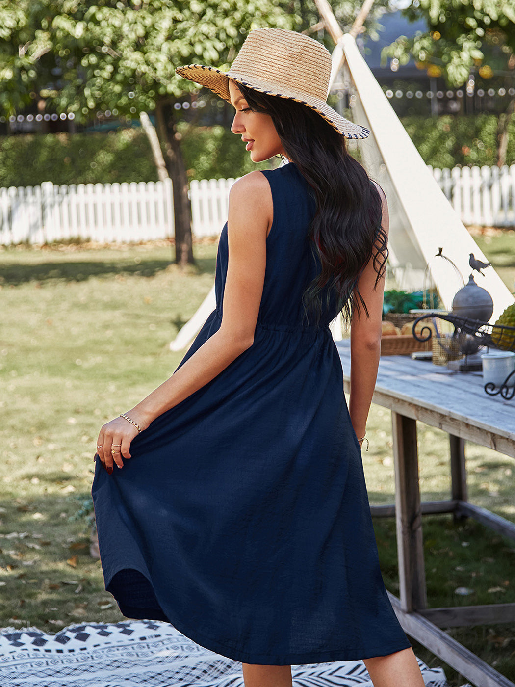 Button Down Adjustable Dress