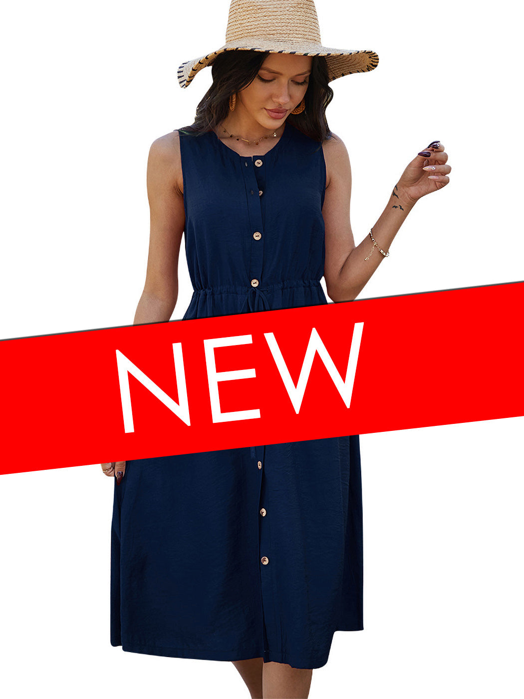 Button Down Adjustable Dress