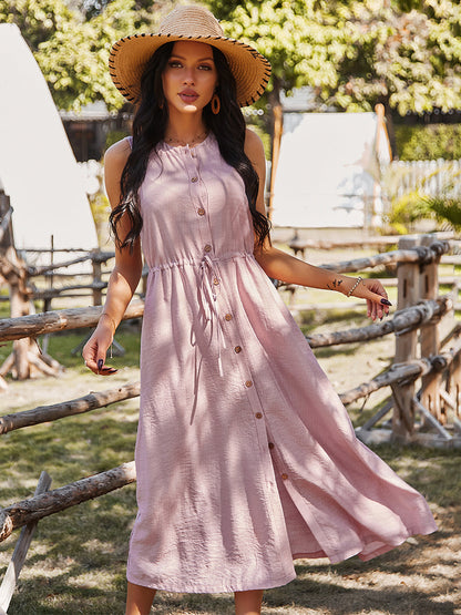 Button Down Adjustable Dress