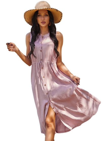 Button Down Adjustable Dress