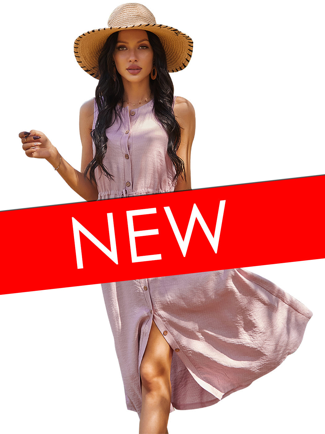 Button Down Adjustable Dress