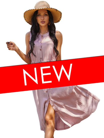 Button Down Adjustable Dress