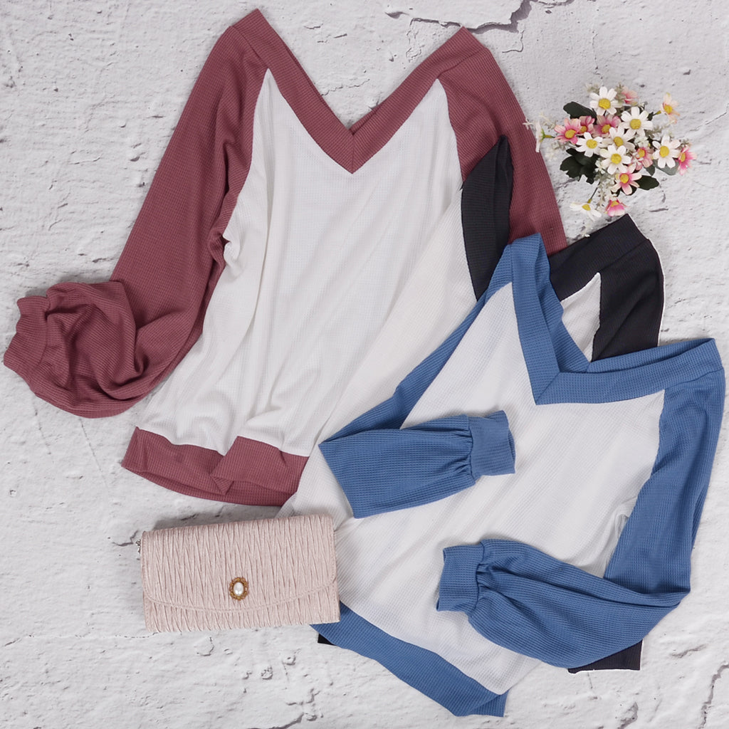 Springtime Waffle Blouse